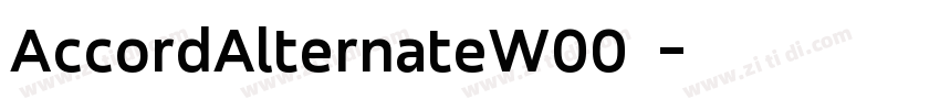 AccordAlternateW00 R字体转换